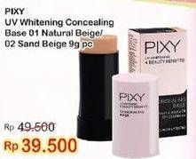 Promo Harga PIXY UV Whitening Concealing Base 02 Sand Beige, 01 Natural Beige 9 gr - Indomaret