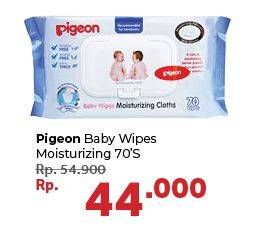 Promo Harga PIGEON Baby Wipes With Lanolin 70 pcs - Carrefour