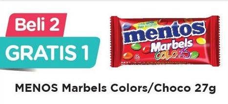 Promo Harga MENTOS Marbels Colors, Choco 27 gr - Alfamart