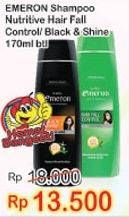 Promo Harga EMERON Shampoo Hair Fall Control, Black Shine 170 ml - Indomaret