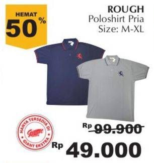 Promo Harga ROUGH Polo Shirt Pria M-XL  - Giant
