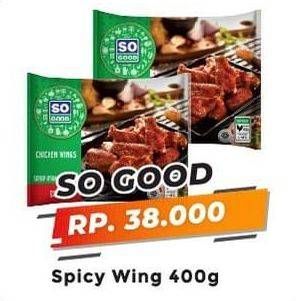 Promo Harga SO GOOD Spicy Wing 400 gr - Yogya