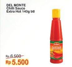 Promo Harga DEL MONTE Sauce Extra Hot Chilli 140 ml - Indomaret