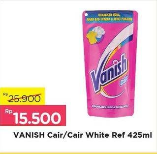 Promo Harga VANISH Penghilang Noda Cair Pink, White 425 ml - Alfamart