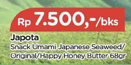 Promo Harga Japota Potato Chips Umami Japanese Seaweed, Original, Happy Honey Butter 68 gr - TIP TOP
