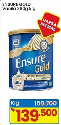 Promo Harga Ensure Gold Wheat Gandum Vanilla 400 gr - Indomaret
