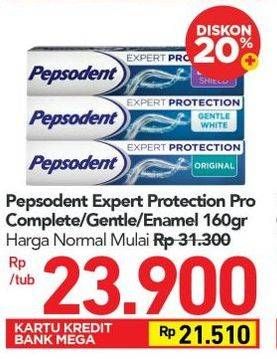Promo Harga PEPSODENT Pasta Gigi Expert Protection Gentle White, Enamel Shield, Original 160 gr - Carrefour