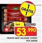 Promo Harga FRONTE Beef Sausage Cheesy per 2 pouch 360 gr - Superindo