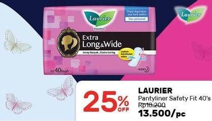 Promo Harga Laurier Pantyliner Extra Long & Wide NonPerfumed 40 pcs - Guardian
