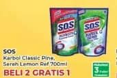 Promo Harga SOS Karbol Wangi Classic Pine, Lemon Pine 750 ml - Yogya