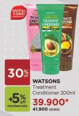 Promo Harga WATSONS Treatment Conditioner 200 ml - Watsons