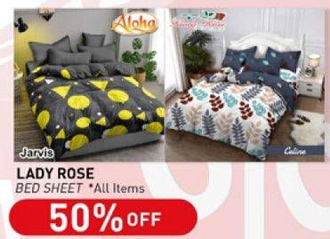 Promo Harga INTERNAL LADY ROSE Bed Cover All Variants  - Carrefour