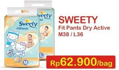 Promo Harga SWEETY Fit Pantz Dry Active M38, L36  - Indomaret