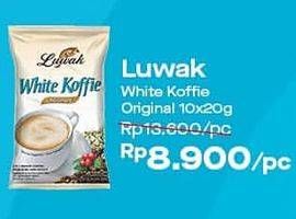 Promo Harga Luwak White Koffie Original 10 pcs - Alfamart