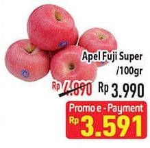 Promo Harga Apel Fuji Super per 100 gr - Hypermart