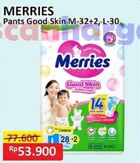 Promo Harga Merries Pants Good Skin M34, L30 30 pcs - Alfamart