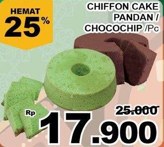 Promo Harga Chiffon Cake Pandan, Chocochip  - Giant