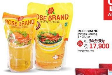 Promo Harga Rose Brand Minyak Goreng 1000 ml - LotteMart