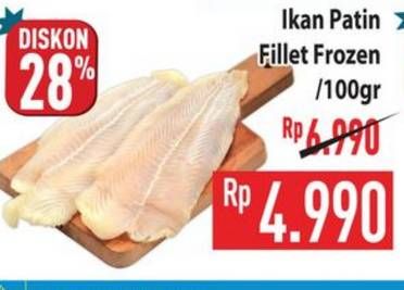 Promo Harga Patin Fillet Frozen per 100 gr - Hypermart