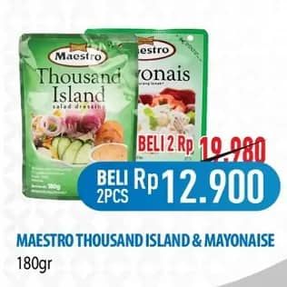 Promo Harga Maestro Salad Dressing Thousand Island 180 gr - Hypermart