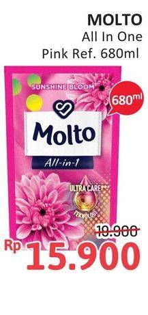Promo Harga Molto All in 1 Pink Sunshine Bloom 680 ml - Alfamidi
