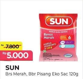 Promo Harga SUN Bubur Sereal Susu Beras Merah 120 gr - Alfamart