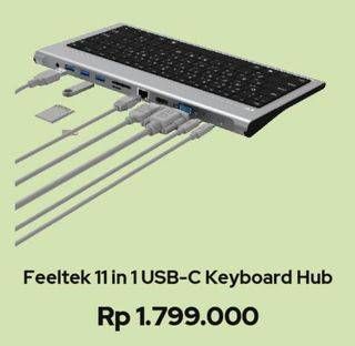 Promo Harga FEELTEK 11 in 1 USB-C Keyboard Hub  - iBox
