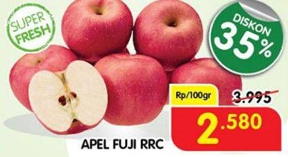 Promo Harga Apel Fuji RRC per 100 gr - Superindo