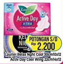 Promo Harga Laurier Relax Night Cool/Laurier Active Day Cool   - Hypermart