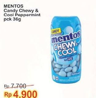 Promo Harga MENTOS Candy Chewy Mint, Peppermint 36 gr - Indomaret