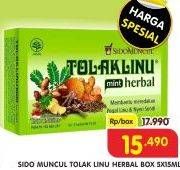 Promo Harga SIDO MUNCUL Tolak Linu Obat Herbal Original per 5 sachet 15 ml - Superindo