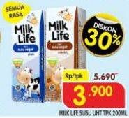 Promo Harga Milk Life UHT All Variants 200 ml - Superindo