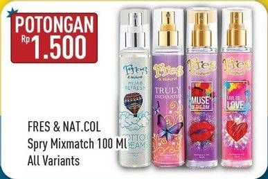 Promo Harga FRES & NATURAL Spray Cologne All Variants 100 ml - Hypermart