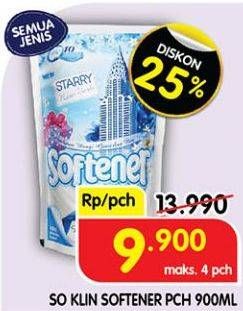 Promo Harga So Klin Softener All Variants 900 ml - Superindo