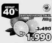 Promo Harga Jeruk Lemon Lokal per 100 gr - Giant