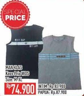 Promo Harga MAN KLAS Kaos Pria Wo/S M-XL  - Hypermart