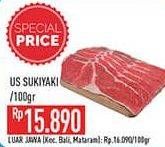 Promo Harga Sapi Sukiyaki US per 100 gr - Hypermart