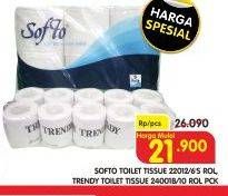 Promo Harga SOFTO/TRENDY Toilet Tissue  - Superindo