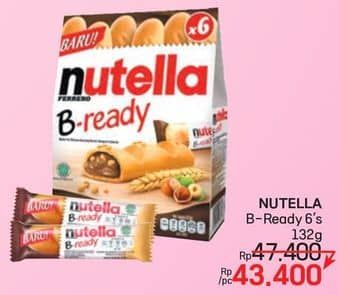 Promo Harga Nutella B-ready per 6 pcs 22 gr - LotteMart
