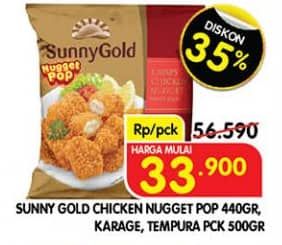 Promo Harga Sunny Gold Chicken Nugget/Karage/Tempura  - Superindo