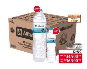 Promo Harga ALFAMIDI Air Mineral per 24 pcs 550 ml - Alfamidi