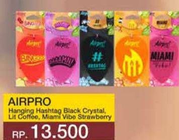 Promo Harga Airpro Hanging Hashtag Black Crystal, Lit Coffee, Miami Vibe 50 gr - Yogya