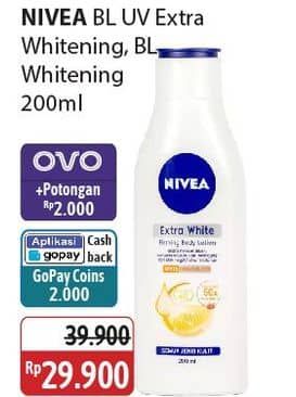 Promo Harga Nivea Body Lotion UV Extra Whitening SPF 15 200 ml - Alfamidi