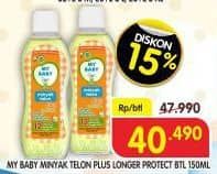 Promo Harga My Baby Minyak Telon Plus Longer Protection 150 ml - Superindo