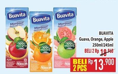 Promo Harga Buavita Fresh Juice Guava, Orange, Apple 250 ml - Hypermart