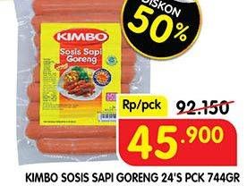 Promo Harga KIMBO Sosis Sapi Goreng 24 pcs - Superindo