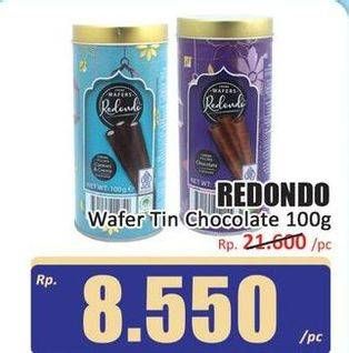 Promo Harga Redondo Wafer Chocolate 100 gr - Hari Hari