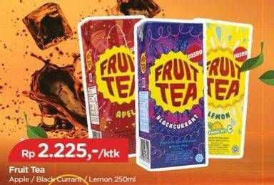 Promo Harga Sosro Fruit Tea Apple, Blackcurrant, Lemon 200 ml - TIP TOP