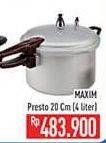 Promo Harga Maxim Presto Cooker 20 Cm 4000 ml - Hypermart