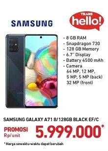 Promo Harga SAMSUNG Galaxy A71 | Smartphone 8GB/128GB  - Carrefour